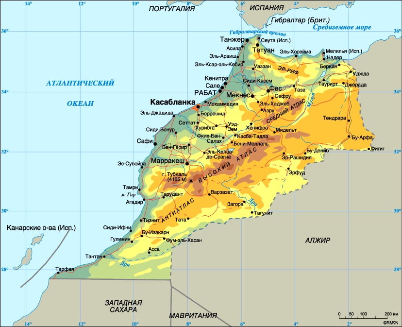 Где находится Марокко – географическое расположение и с кем граничит